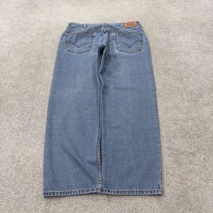 Levi’s 550 jeans y2k relaxed blue Loose leg 2000s style denim red tab logo jeans