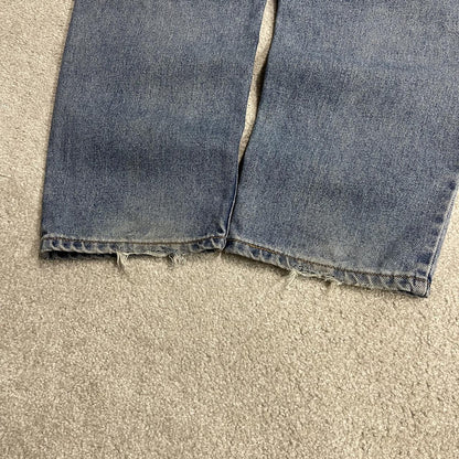 Y2K Levi’s 550 jeans W30L30 straight leg relaxed blue Relaxed fit 5 pocket pants red tab logo