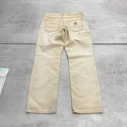 Carhartt carpenter jeans W30L30 beige 90s workwear skate style cargo pants