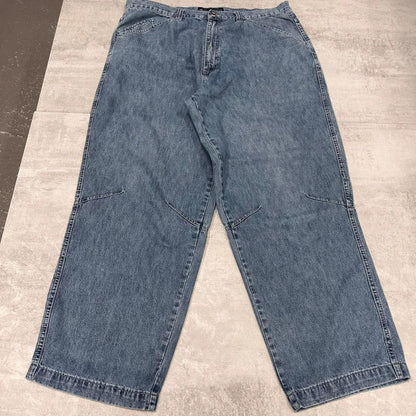 Blue Karl Kani baggy jeans W38L32 wide leg denim 90s style skater jeans