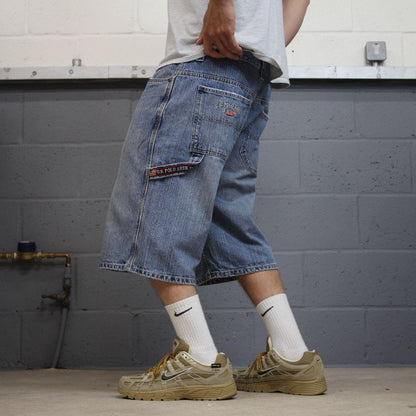 Denim Y2K carpenter shorts baggy blue U.S. POLO ASSN cargo summer festival shorts