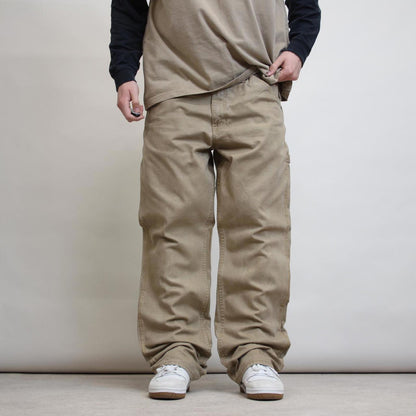 Schmidt carpenter jeans W38L34 khaki canvas loose skater cargos