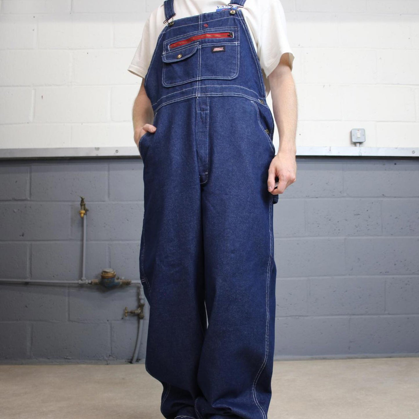 Dickies dungarees W38L33 USA blue mens denim overalls