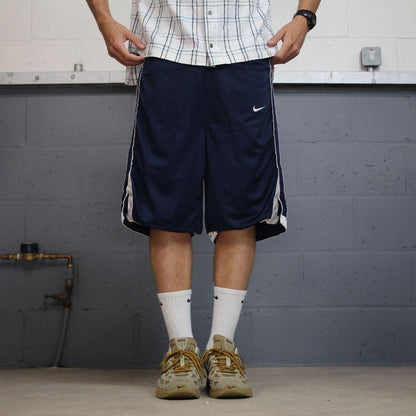 Nike sports shorts y2k loose navy Loose comfy floaty summer gym shorts