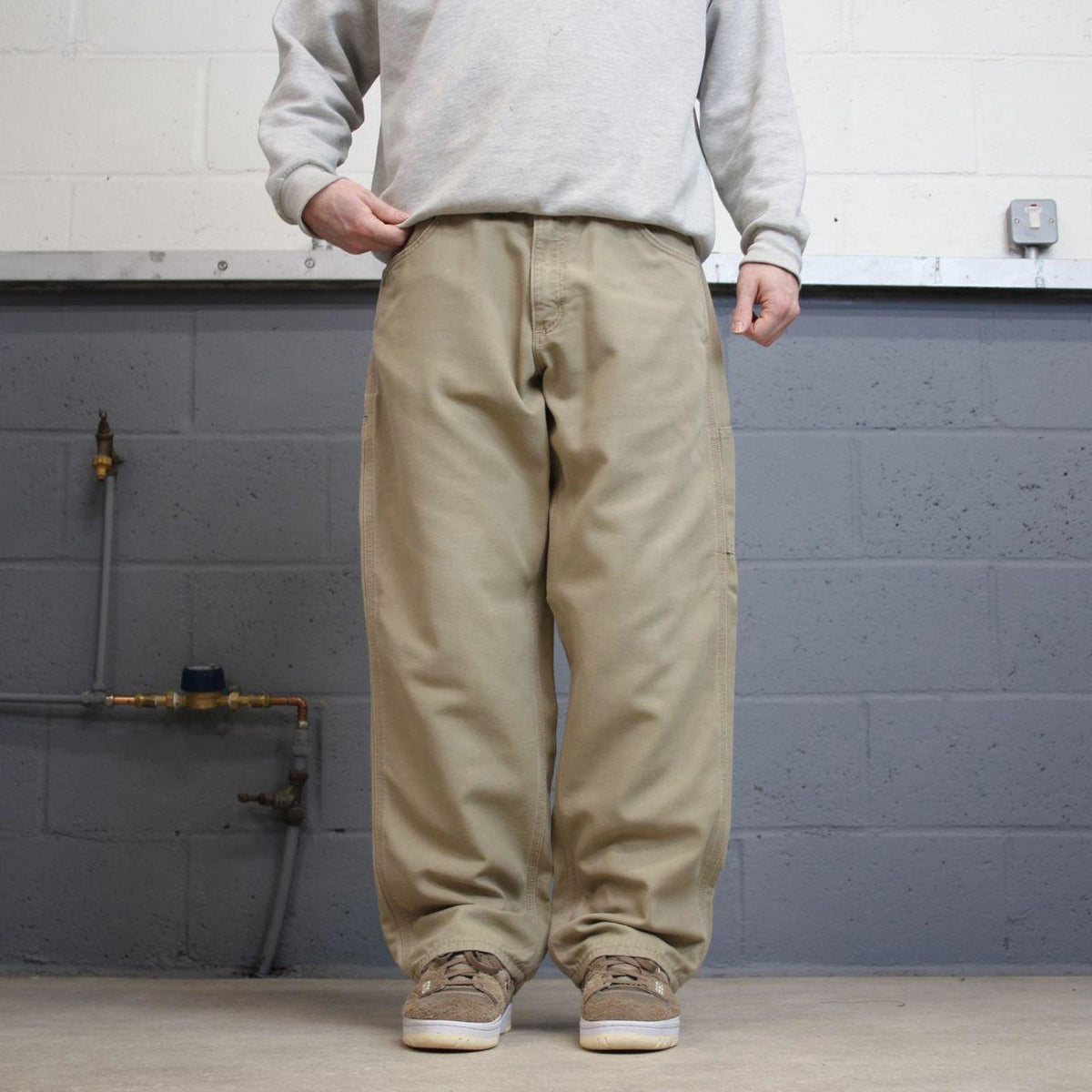 Carhartt FR carpenter jeans W36L30 mens beige loose 00s y2k style cargo trousers