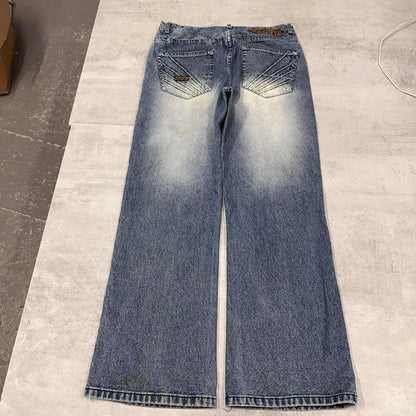 Akademiks jeans W32 L30 blue denim 90s style skater jeans