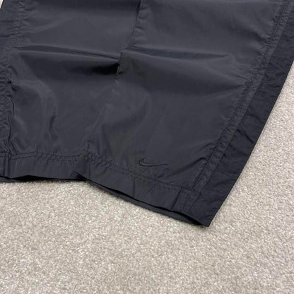 Vintage y2k baggy Nike tracksuit bottoms black Wide leg swoosh logo elasticated track pants