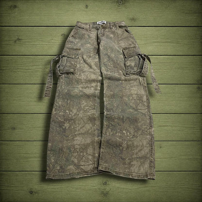 Camo cargo pants y2k utility khaki straight leg Disclosure camouflage combat cargos