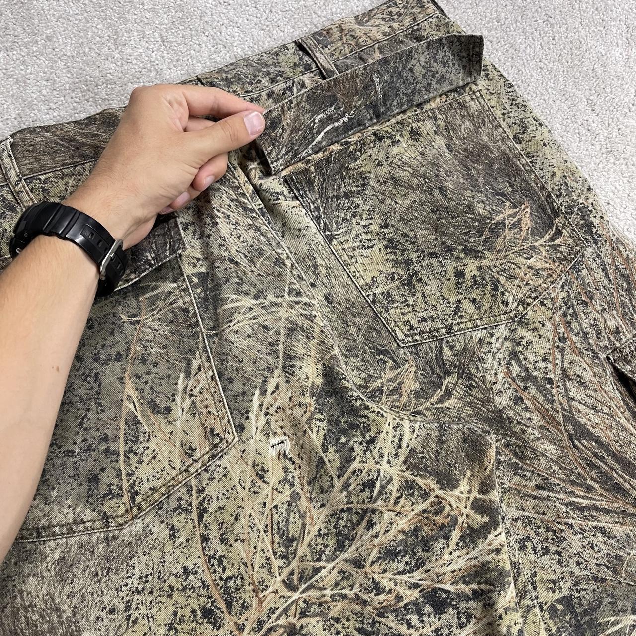 Baggy camo cargo pants y2k utility khaki Mossy Oak Brush camouflage hunting wide leg cargos