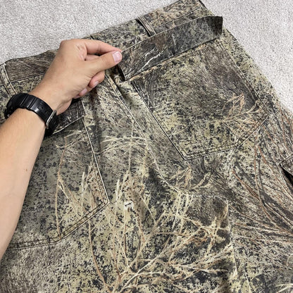 Baggy camo cargo pants y2k utility khaki Mossy Oak Brush camouflage hunting wide leg cargos