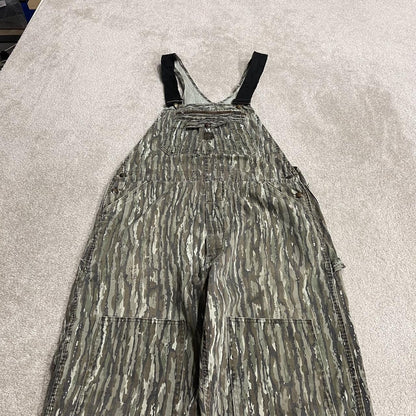 Liberty camo dungarees loose fit green Vintage Realtree camouflage bib & brace overalls double knees