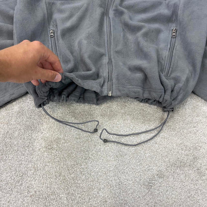 Grey Champion technical fleece XXL full zip up y2k 00s style autumn adjustable waist outdoors wear
