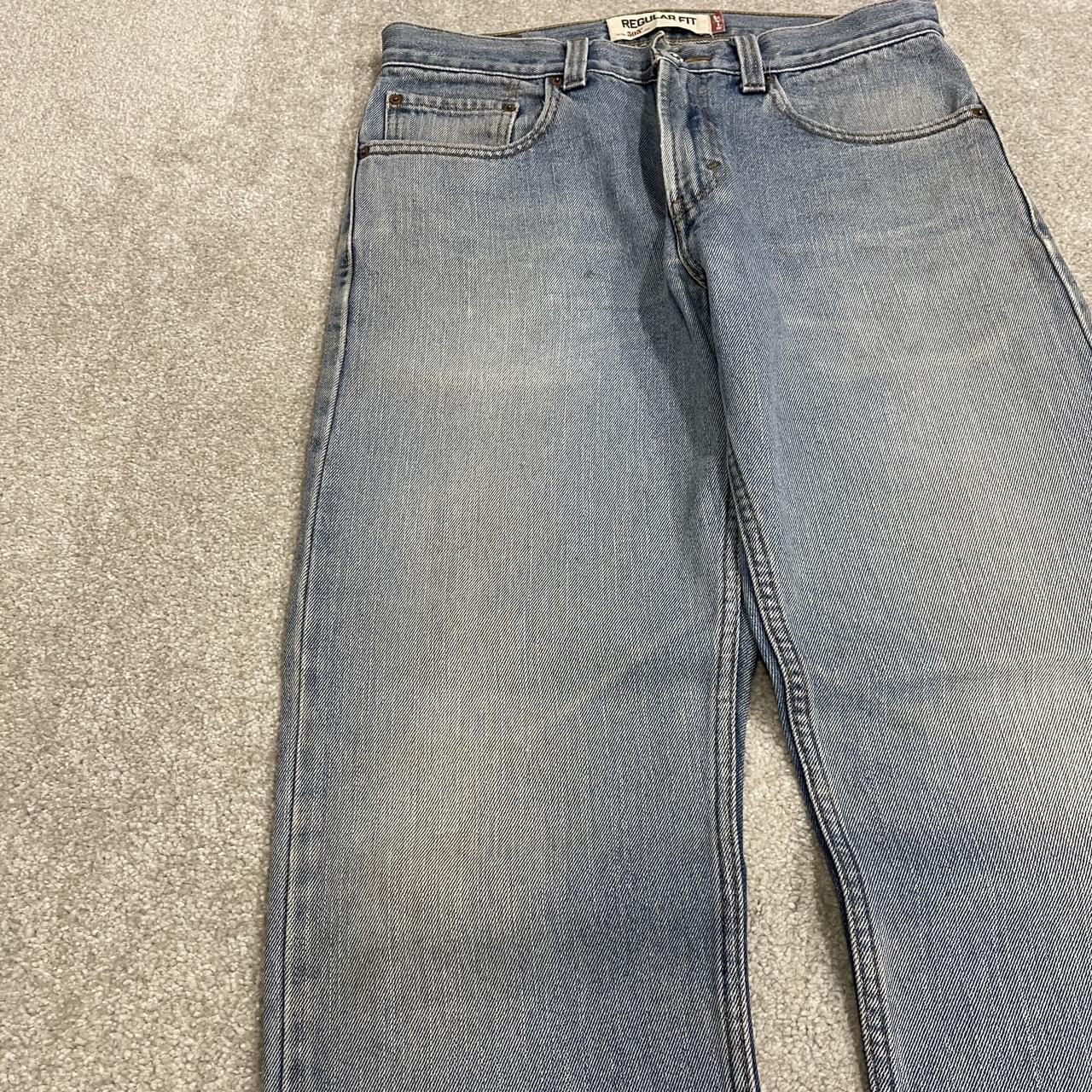 Y2K Levi’s 505 jeans W32L32 straight leg washed blue Straight fit 5 pocket pants belt loops red tab