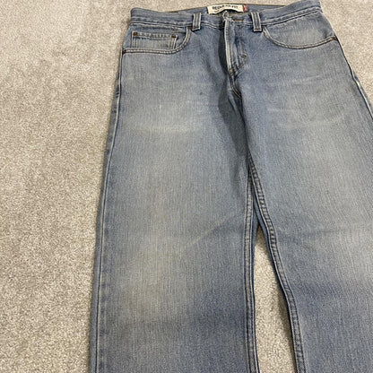 Y2K Levi’s 505 jeans W32L32 straight leg washed blue Straight fit 5 pocket pants belt loops red tab