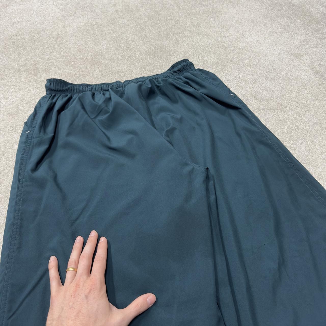 Y2K baggy Reebok tracksuit bottoms green XL Loose leg mesh lined track pants