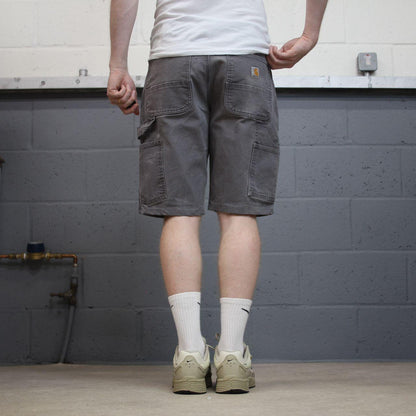 Carhartt carpenter shorts y2k faded grey Relaxed carpenter skater style work shorts