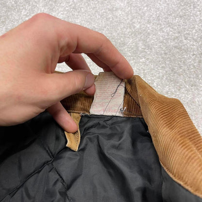 Vintage 90s Carhartt jacket winter XL tan brown canvas padded arctic chore coat workwear