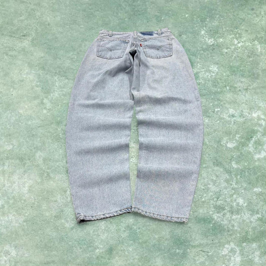 Vintage y2k Levi's 550 jeans blue Loose tapered fit denim casual pants red tab logo
