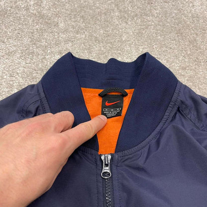 00s Nike technical windbreaker jacket M men's y2k style navy full zip coat