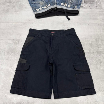 Dickies cargo shorts carpenter black summer canvas skate / work shorts festival