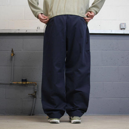 Y2k baggy work pants wide-leg navy Chino style skate trousers Red Kap workwear patch logo