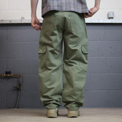 Levi’s Silvertab cargo jeans y2k W32L30 green Loose fit skater workwear pant