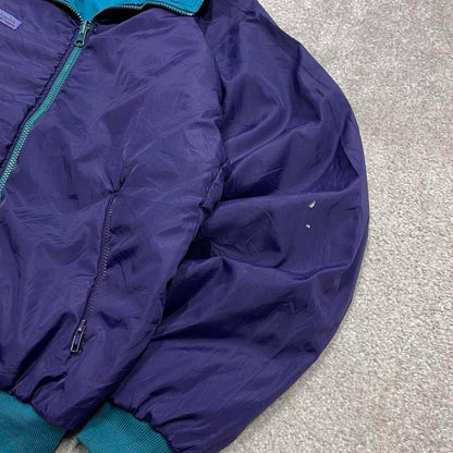 Vintage y2k reversible Columbia technical windbreaker jacket Purple green Bomber style jacket
