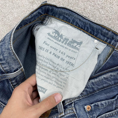 Y2K Levi’s 505 jeans straight leg washed blue Straight fit 5 pocket pants red tab logo
