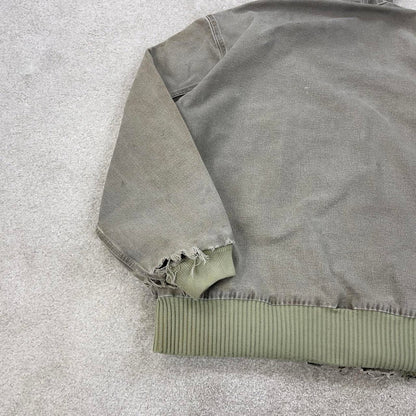 Vintage Carhartt hooded active jacket XL stone canvas 90s style skater