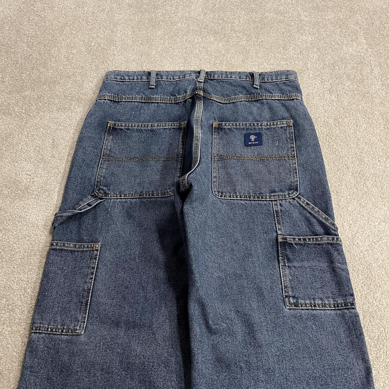 RK Brand baggy carpenter jeans y2k wide leg W34L30 blue Loose skater style work cargos