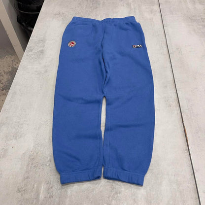 Vintage y2k blue FILA joggers S loose jogger sweatpants embroidered logos