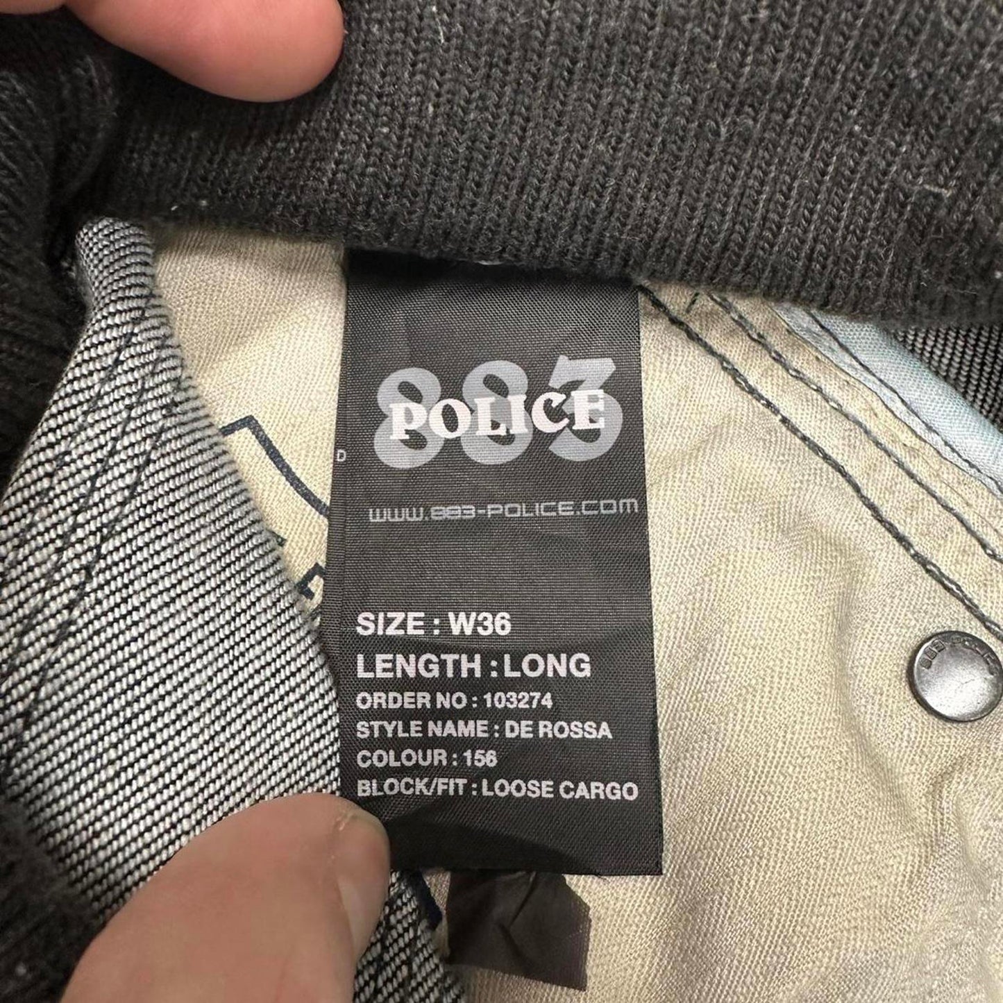 Blue Police Cargo Jorts W36