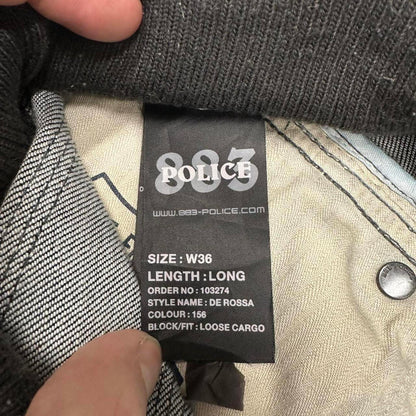 Blue Police Cargo Jorts W36