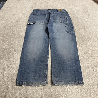 Y2K Phat Farm baggy carpenter jeans W36L31 blue denim Thick heavy denim skater style work pants