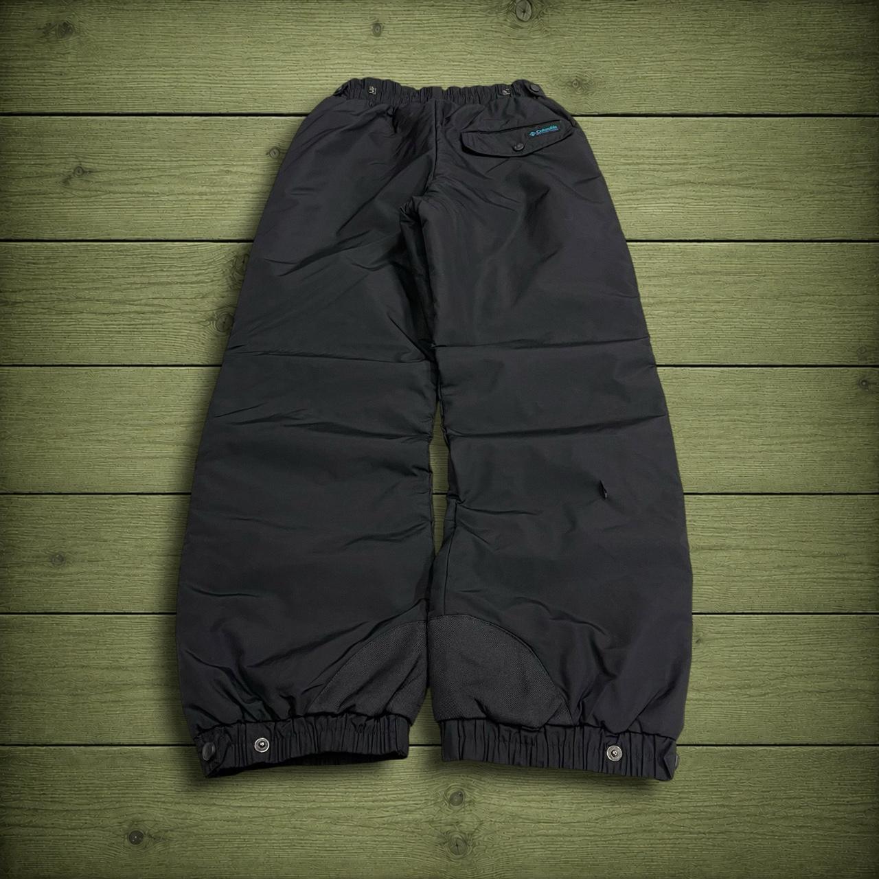 Columbia waterproof pants women's y2k black insulated technical snow trousers