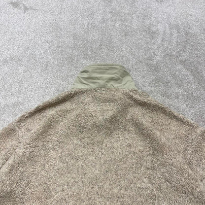 00s Columbia technical fleece XL men's beige 1/4 zip up y2k style autumn pull over casual