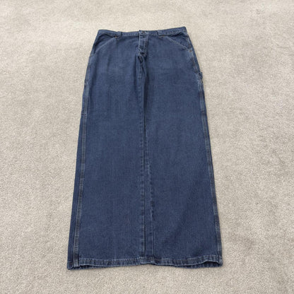 Wrangler carpenter jeans y2k blue loose leg denim