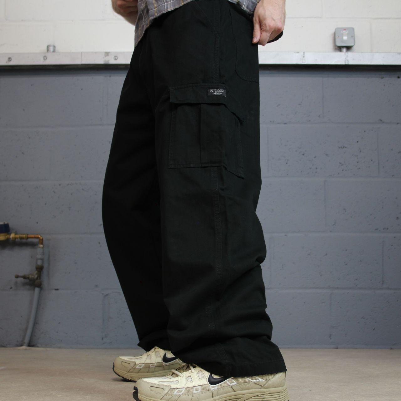 Baggy Wrangler carpenter pants y2k black Loose straight leg skater 2000s style cargo pants