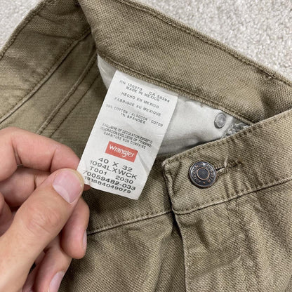 Y2K Wrangler carpenter jeans loose straight leg khaki beige Straight leg skater style work cargos