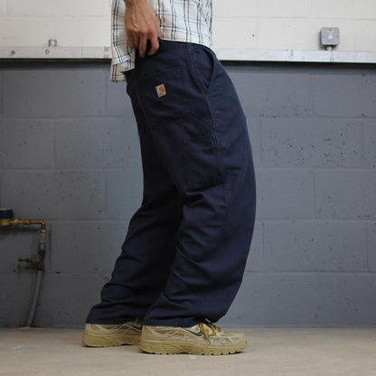 Carhartt carpenter pants y2k navy Loose dungaree fit skater style workwear trousers