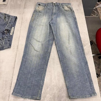 Baggy Sean John skate jeans W34 L32 blue loose denim hip hop skater jeans
