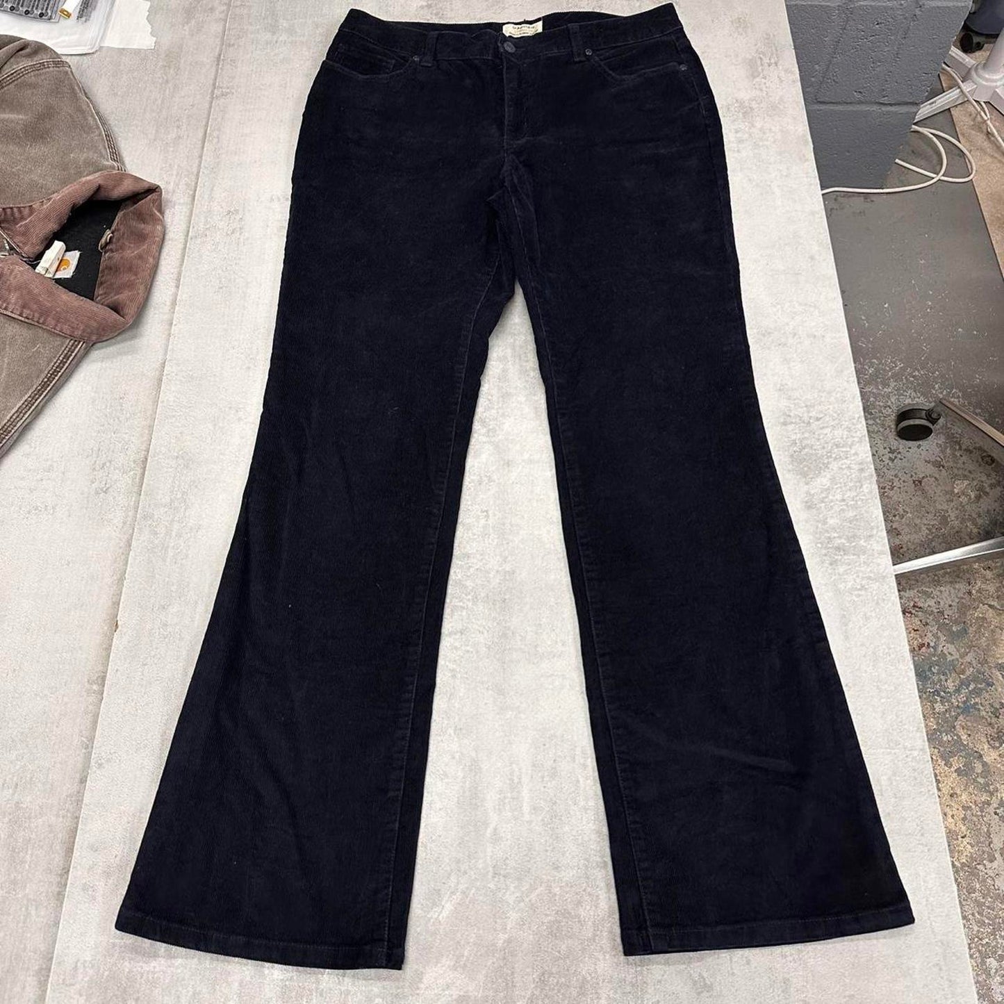 Navy Corduroy trousers size 12 loose bootcut 90s style cord pants