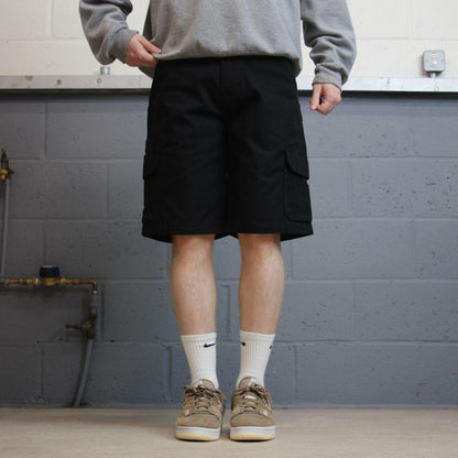 Y2k Dickies cargo work shorts black Ripstop style skater shorts loose utility