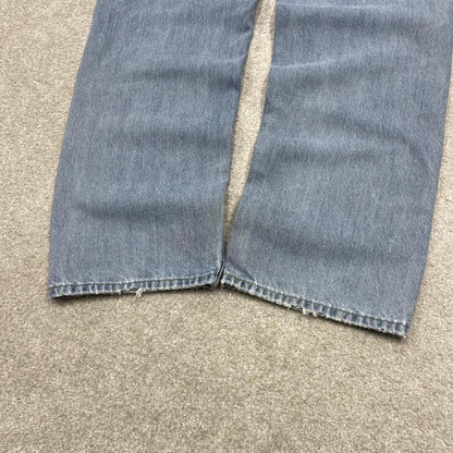 Y2k Levi's 505 jeans blue W38 Straight leg denim pants red tab logo