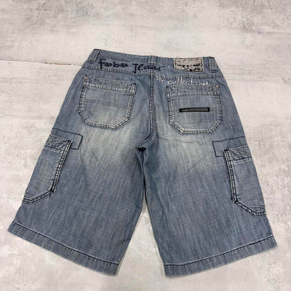 Mens FUBU denim cargo shorts W30