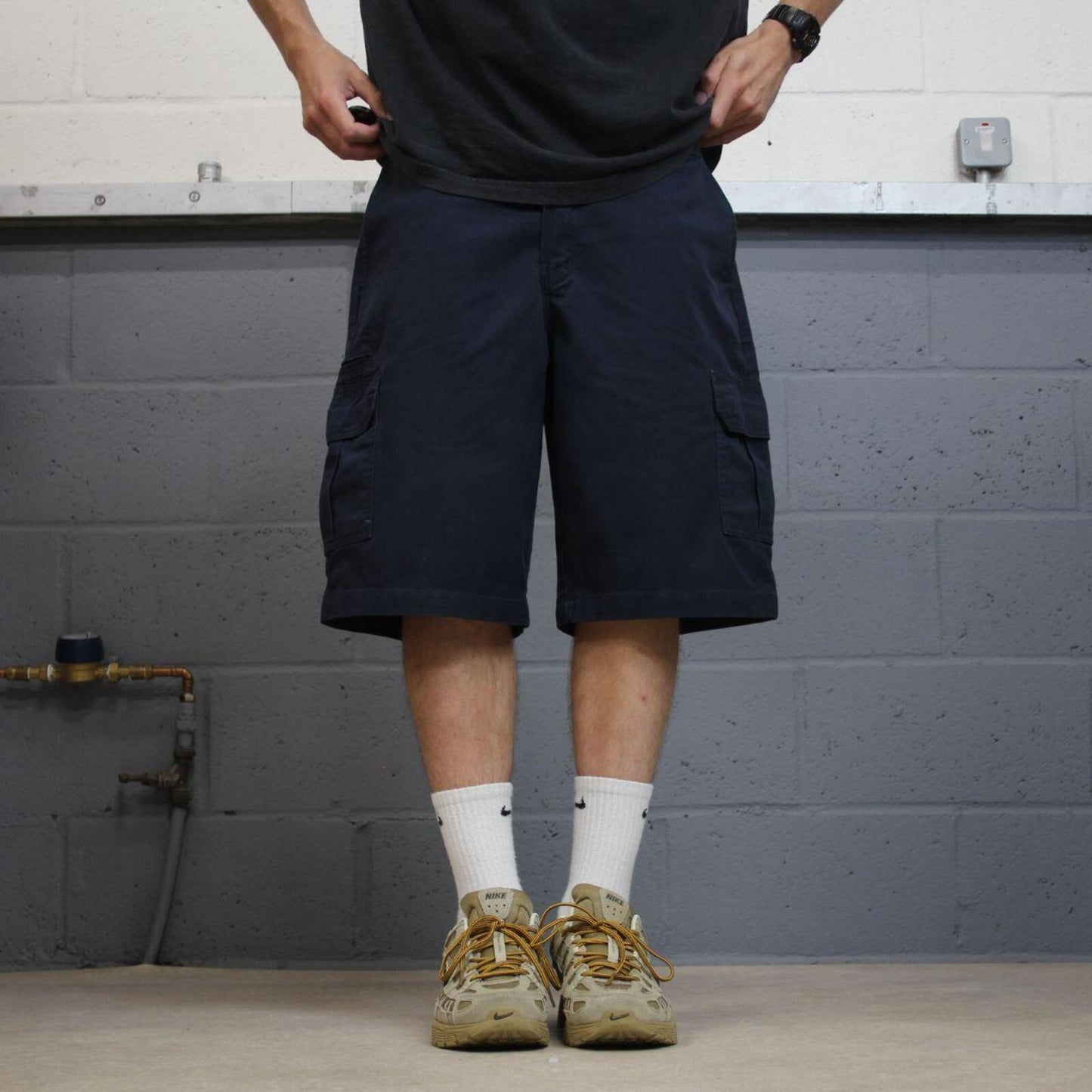 Dickies baggy cargo shorts navy Chino style skater shorts wide leg festival