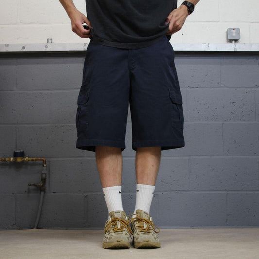 Dickies baggy cargo shorts navy Chino style skater shorts wide leg festival