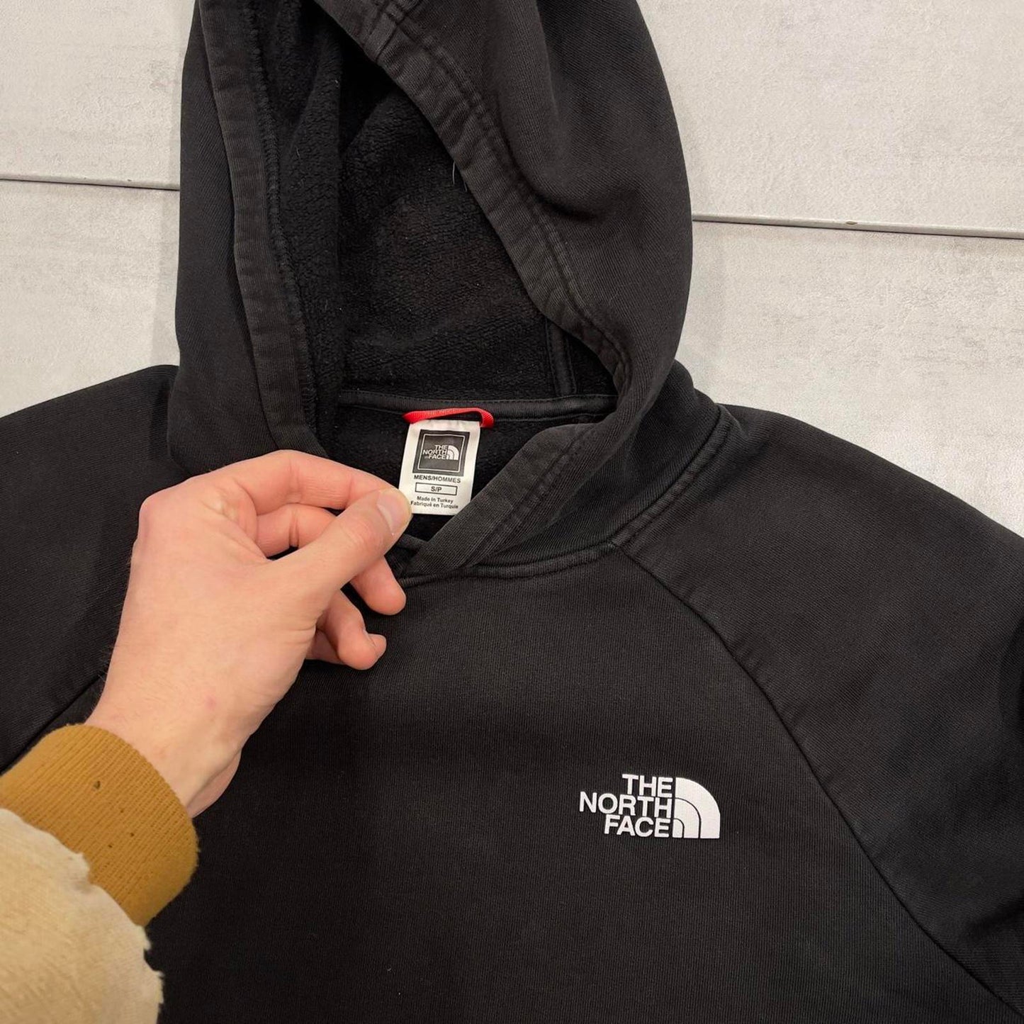 Black North Face hoodie S pullover jumper print tnf spellout design