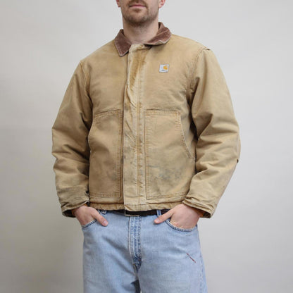 Vintage Carhartt traditional jacket Large boxy cropped workwear Detroit style
