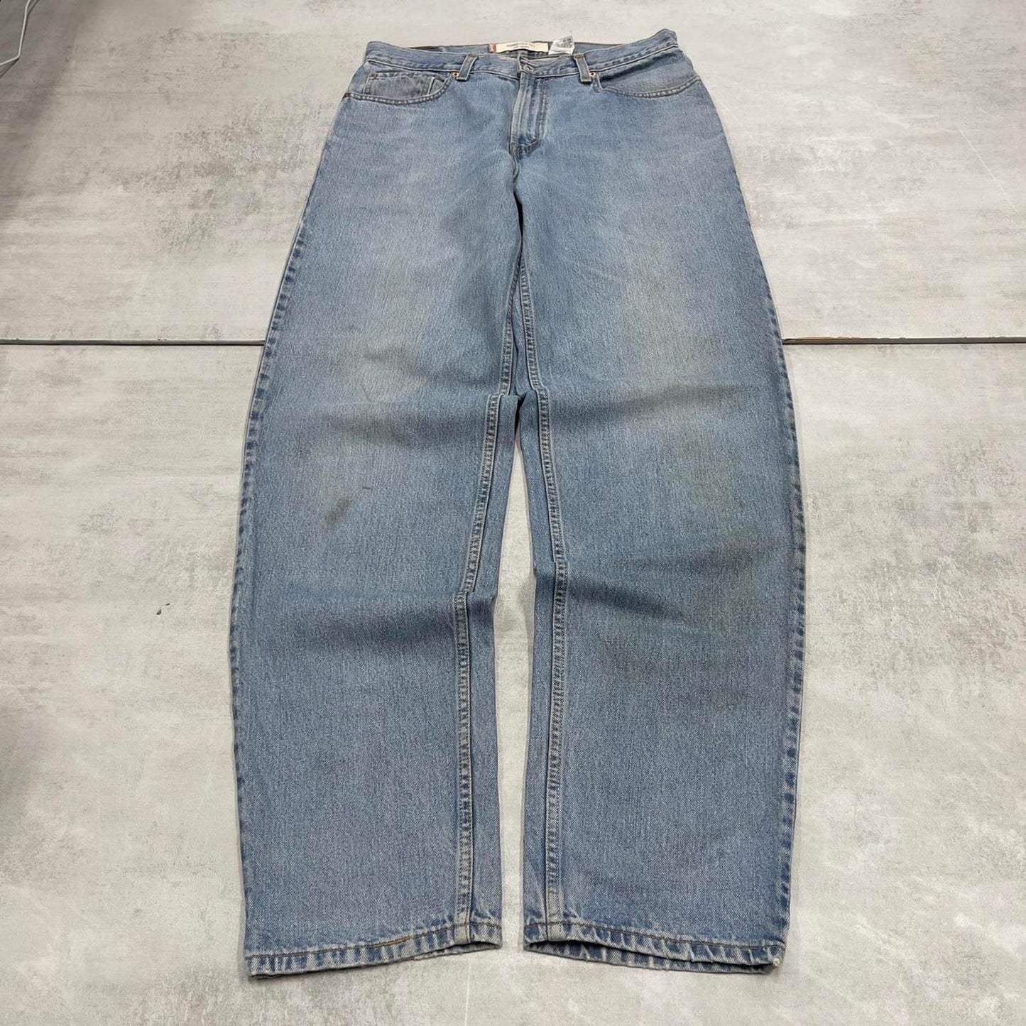 Baggy Levis 560 jeans W34L36 blue loose 90s style skater jeans red tab logo
